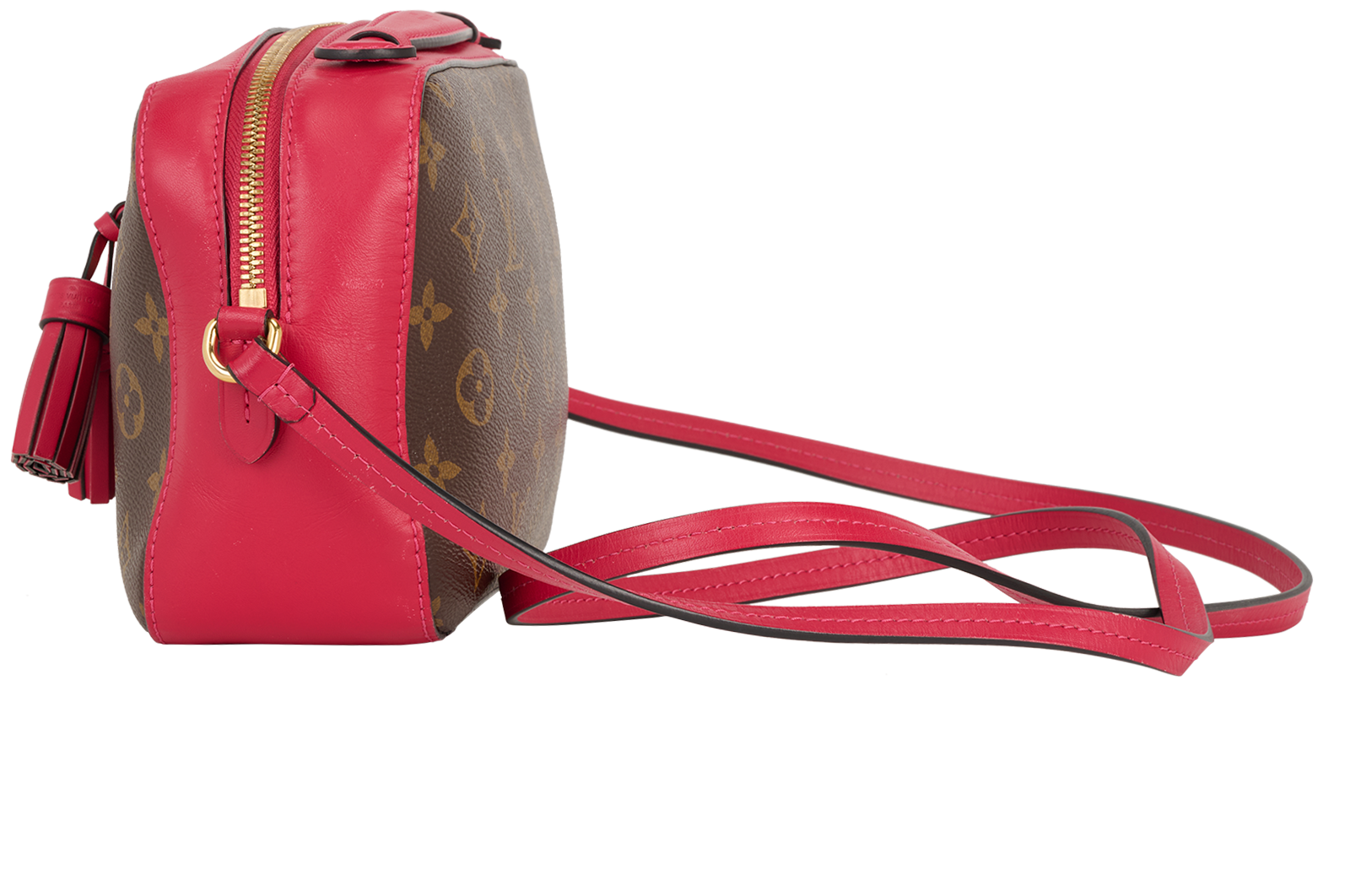 Saintonge, &pound;750, Handbags, Beige/Brown/Pink, Leather, Canvas, Bottom view